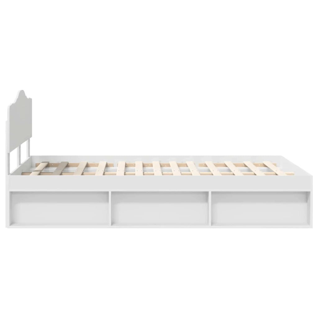 Letto matrimoniale | Letto per adulti | Struttura del letto Bianco 120 x 200 cm Pino massello