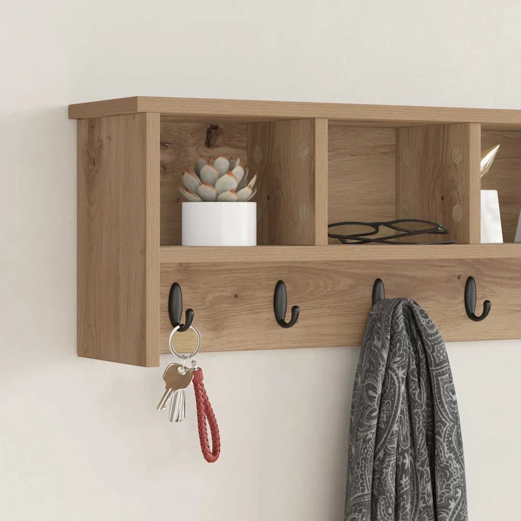 Appendiabiti a muro Rovere artigianale 100 x 16 x 26 cm CFW8030739