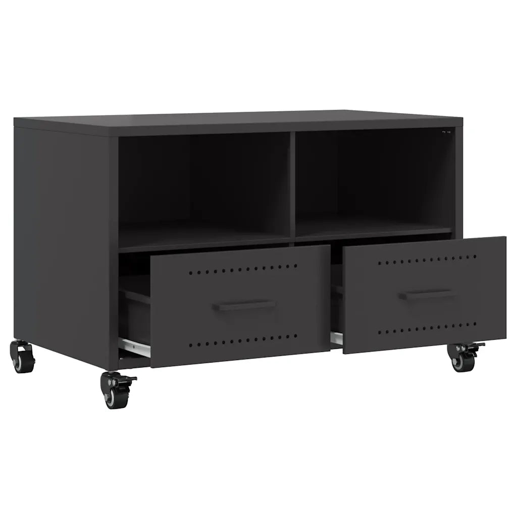 Mobile TV | Armadietto TV | Mobile Porta TV Nero 68x39x43,5 cm in Acciaio