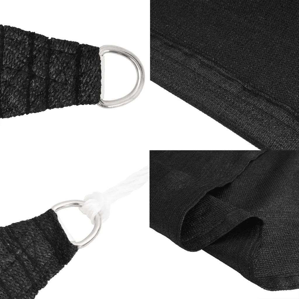 Vela Parasole-Telo Ombra-Vela Ombreggiante 160 g/m2 Nera 2,5x3,5 m in HDPE