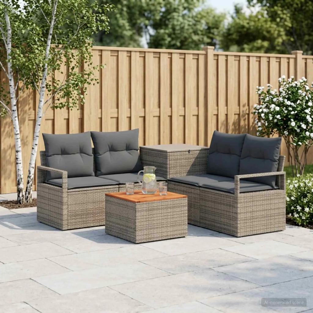 Set di divani 6 pz Grigio e Grigio Scuro 3447246