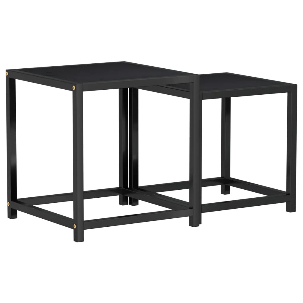 Tavolini 2 pz in MDF Neri 331658