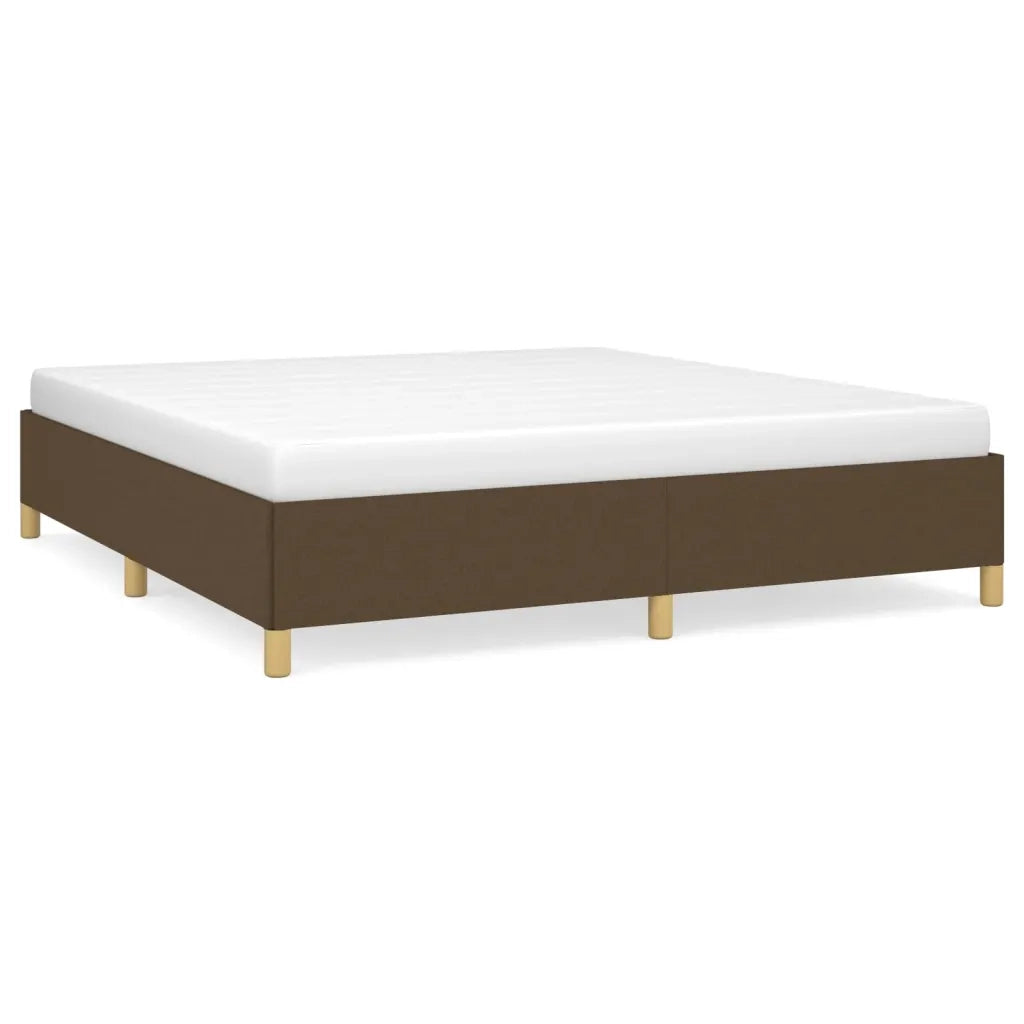 Struttura Letto a Rete a Molle Marrone Scuro 180x200 cm Tessuto 3120980