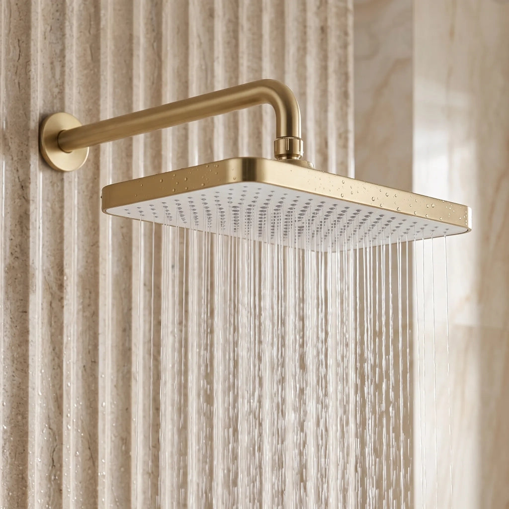 Soffione Doccia Rettangolare Rea Js-032 Brushed Gold