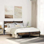 Giroletto senza Materasso-Struttura Letto Rovere Fumo 90x200 cm in Truciolato 794670