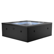 Piscina Spa Vasca Semi-Rigida 180x180x70 cm 6 Posti Riscaldamento Integrato Struttura in Schiuma NetSpa Celestia Nero