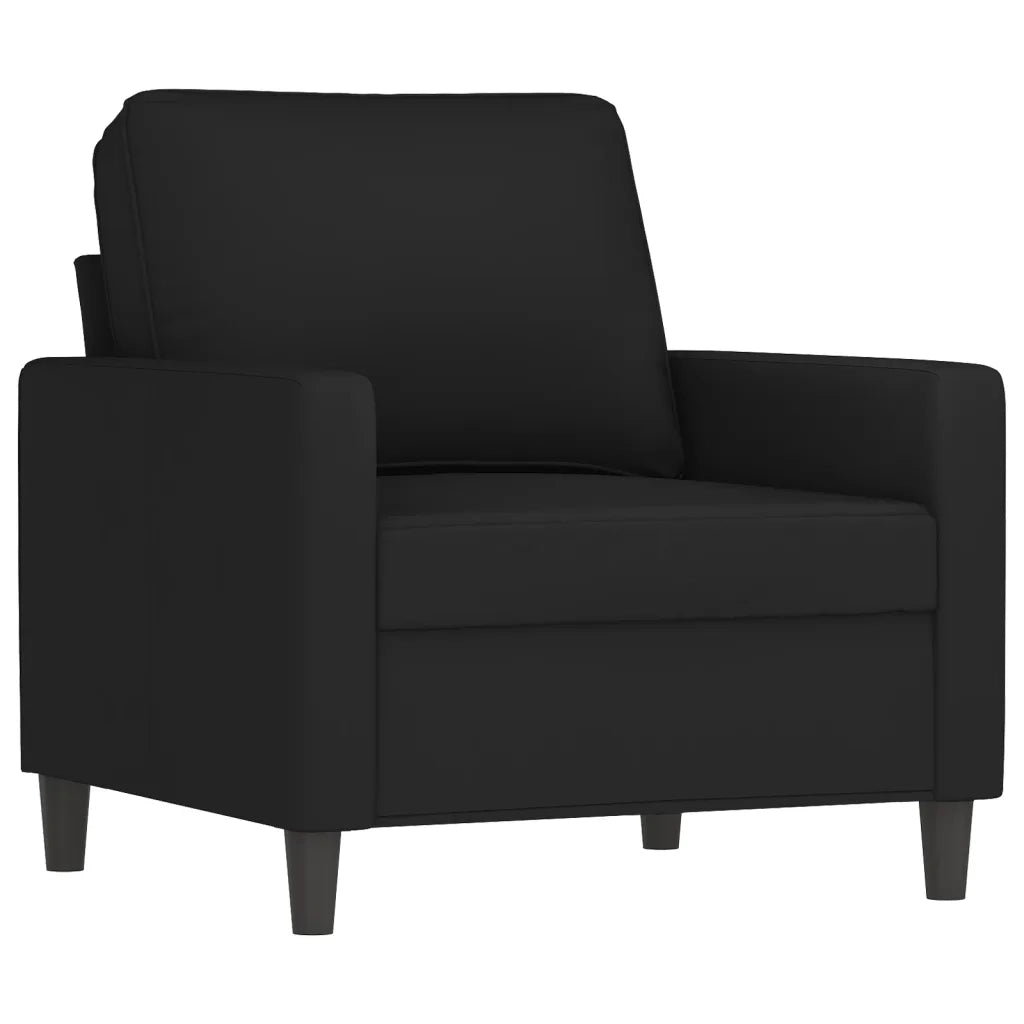 Set di Divani 4 pz con Cuscini Nero in Velluto