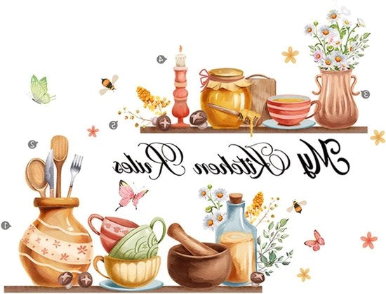Sticker per Parete con Citazione Motivazionale e Etichetta - Decalcomania in Vinile per Casa e Ristoranti - Rimovibile e Inspirante - Decorazione per la Cucina per Lezioni di Cucina
