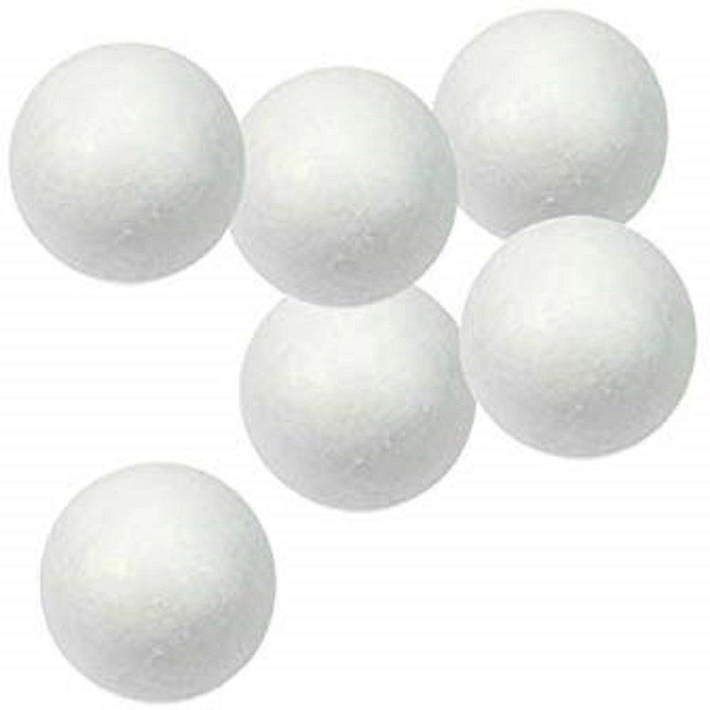 Trade Shop - Palla Sfera 30pz Polistirolo 2.5cm Bianca Pallina Decorazione Lavoretti Addobbi Natalizi -