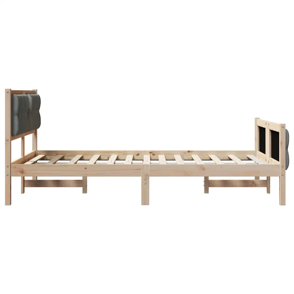 Struttura del letto Grigio scuro 120 x 190 cm Pino massello 878415
