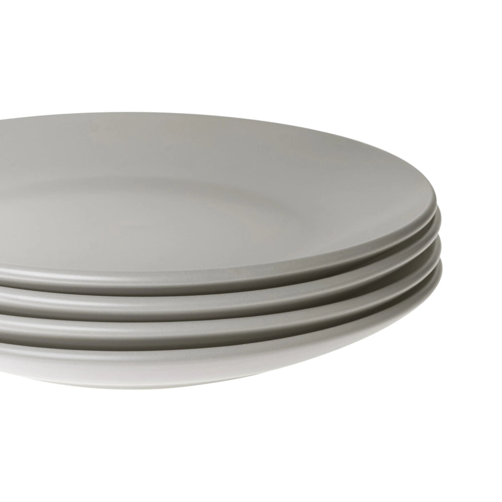 Set di 18 piatti in gres grigio con finitura smaltata a mano per 6 persone cucina e sala da pranzo