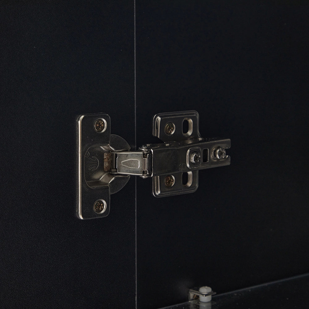 Vetrina verticale in vetro - Xylo - 60*35*180 cm - Nero brillante - LED, 3 cassetti