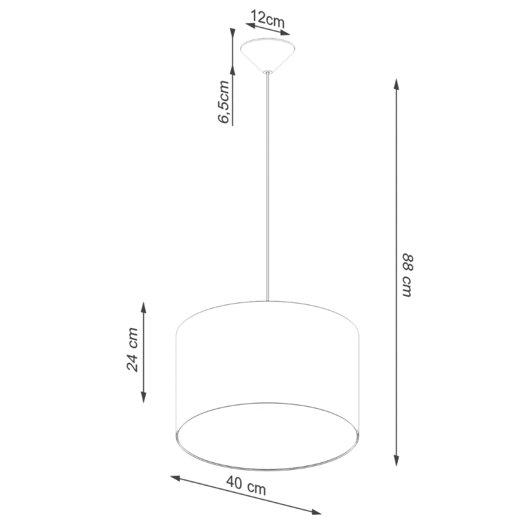 Lampada a sospensione NOVA 40 nero