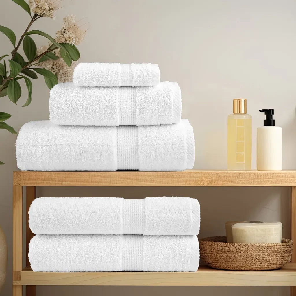 Asciugamani Premium SOLUND 4 pz Bianco 30x30 cm 600 g/m² 137117