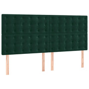 Testiera | Testata Verde Scuro 200x5x118/128 cm Velluto