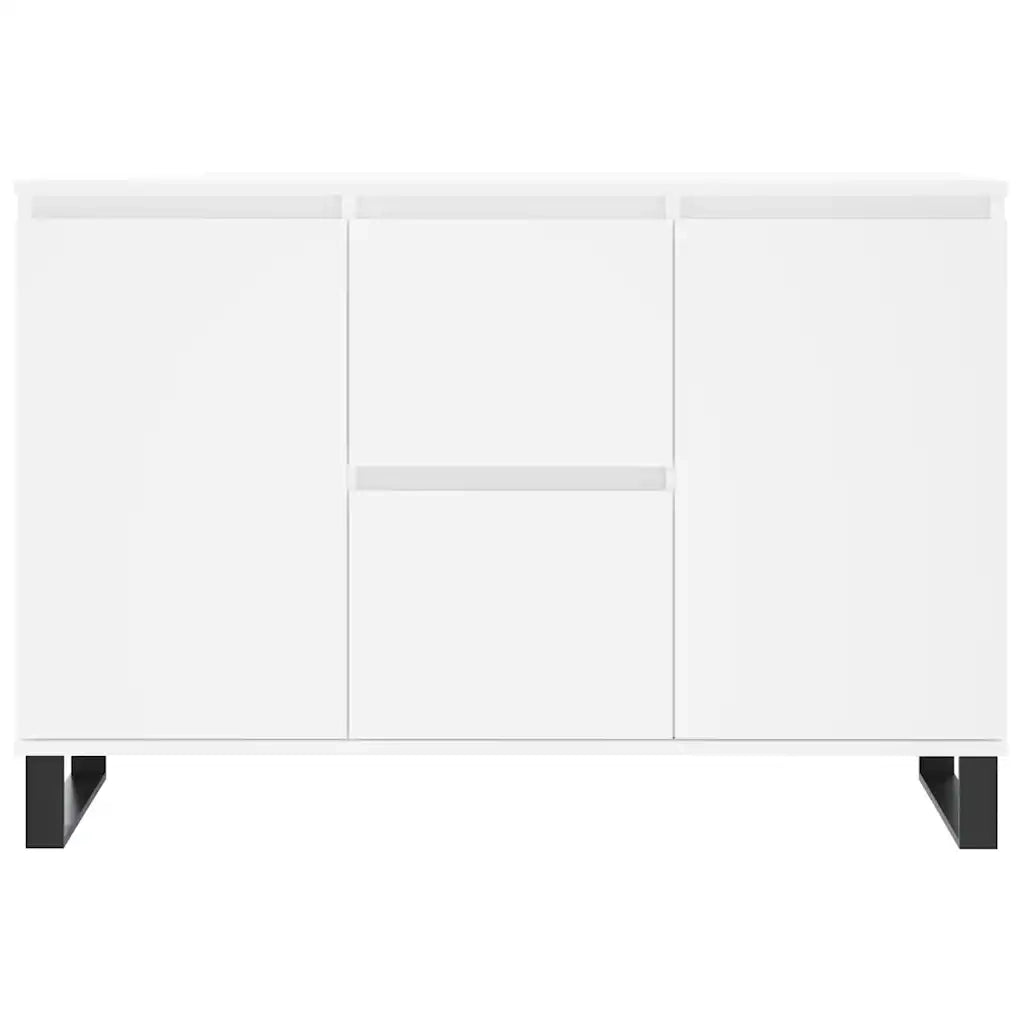 Credenza-Buffet-Armadio da cucina Bianca 101,5x35x70 cm in Legno Multistrato 340298