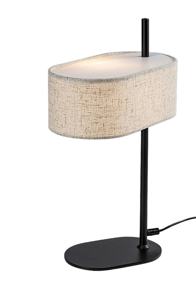 Lampada da tavolo Narmin scandinava nero/beige E14 40W