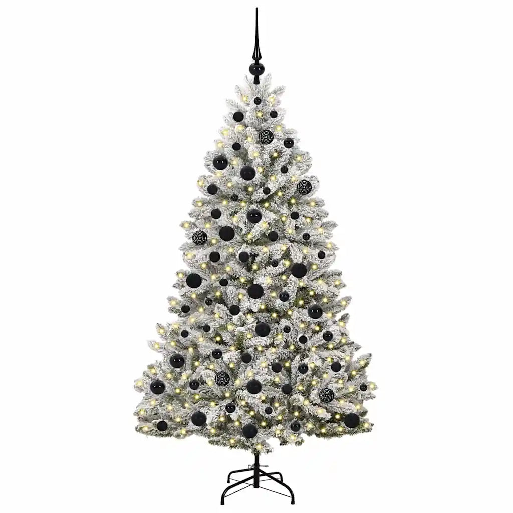 Albero di Natale artificiale con 300 LED Verde e Bianco 180 cm 3395749