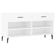 Panca Porta Scarpe | Scarpiera | Mobile per scarpe Bianca 102x35x55 cm in Legno Multistrato