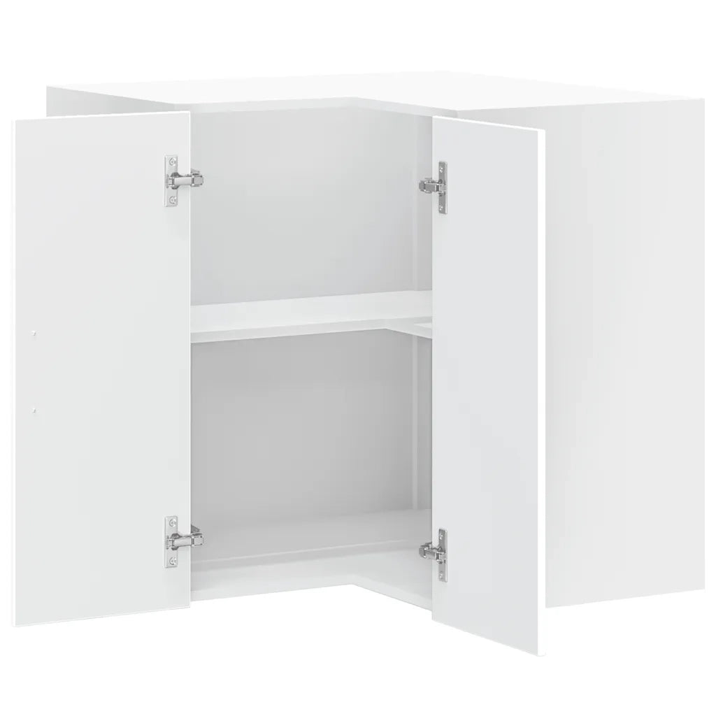 Pensile da Cucina | Mobile da Cucina ad Angolo Porto Bianco in Legno Multistrato