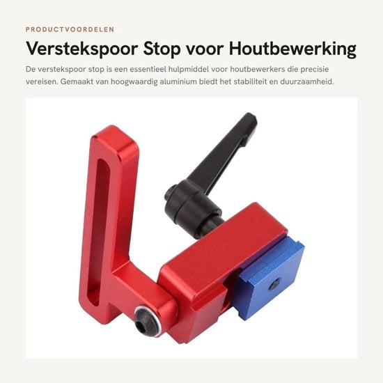 Stop per Verstekspoor in Alluminio per Lavorazione del Legno - Strumento per Lavorazione del Legno - Limite di Lunghezza Preciso - Resistente e Duraturo - 30 Tipo - Attrezzo Manuale - Stop per Lavorazione del Legno