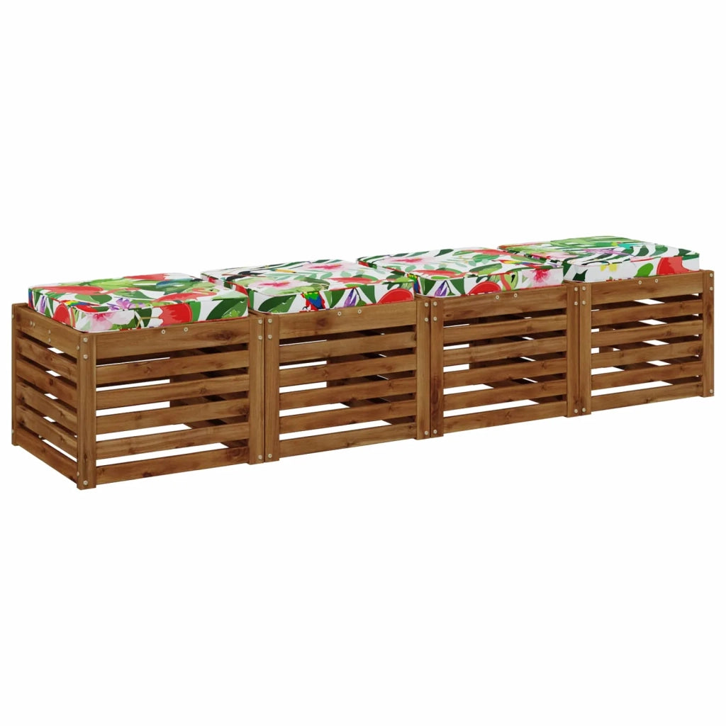 Cuscini per Sedia in 4 Pezzi VUGHT 4 pcs 100% Poliestere 946227