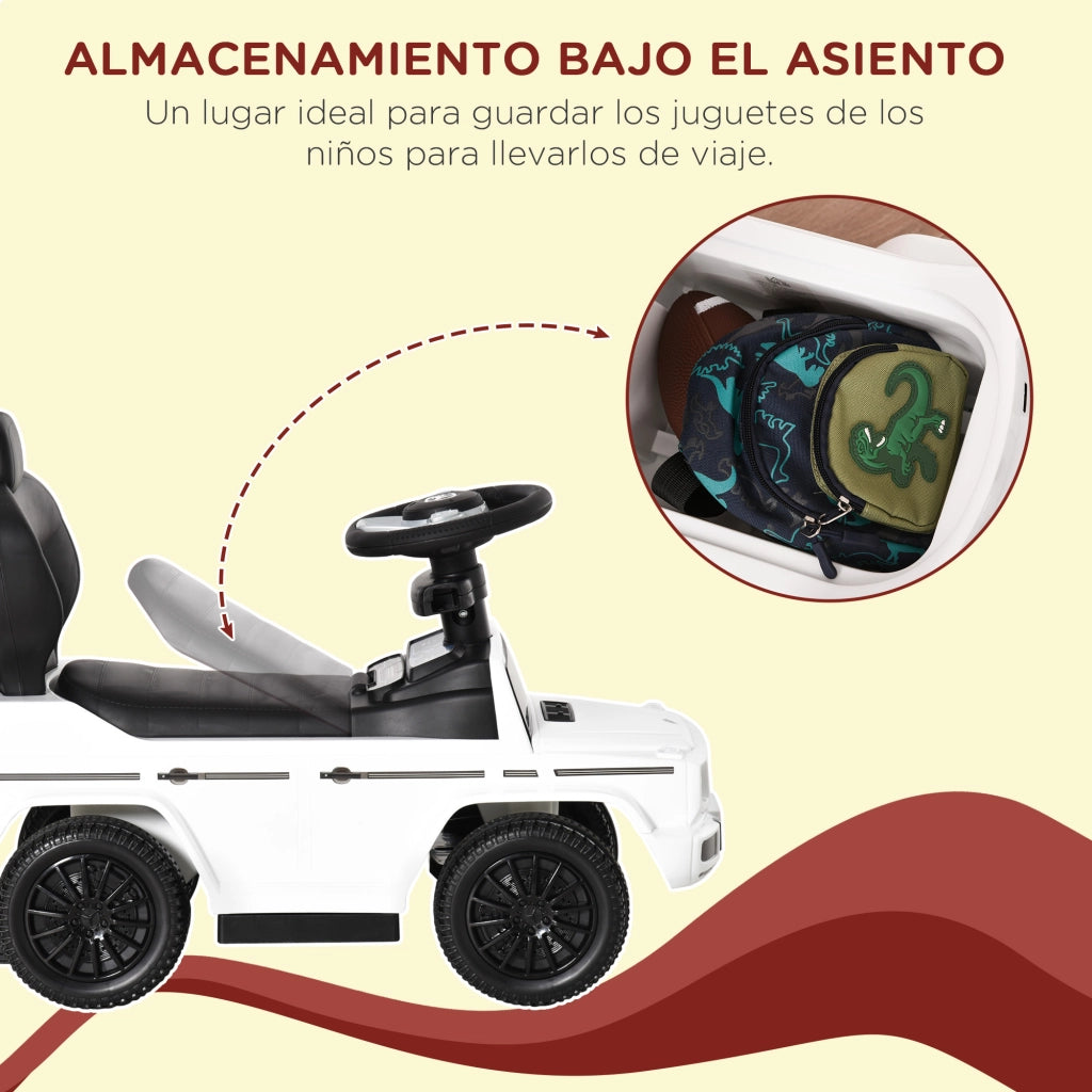 Correpasillos per Bambini 1-3 Anni con Barra di Sicurezza ¨C Minimal ¨C Bianco 85.5x40.5x95 cm