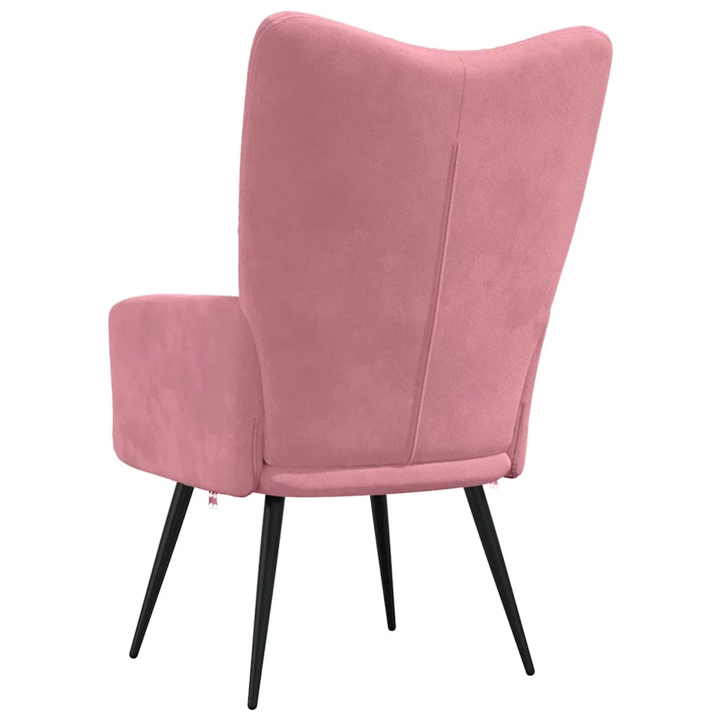 Sedia Relax Rosa in Velluto 328077