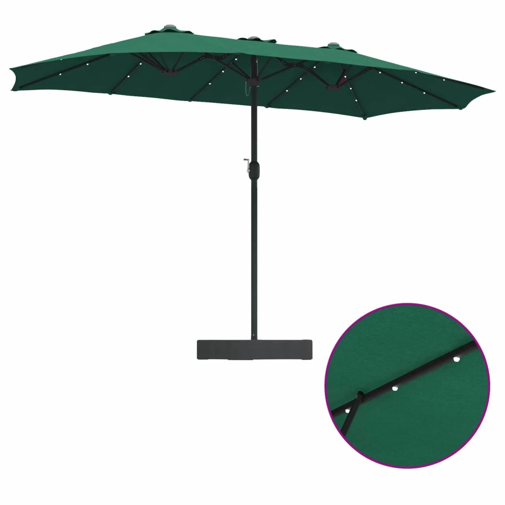 Ombrello da giardino Verde 385 x 209 x 244 cm Poliestere 42003284