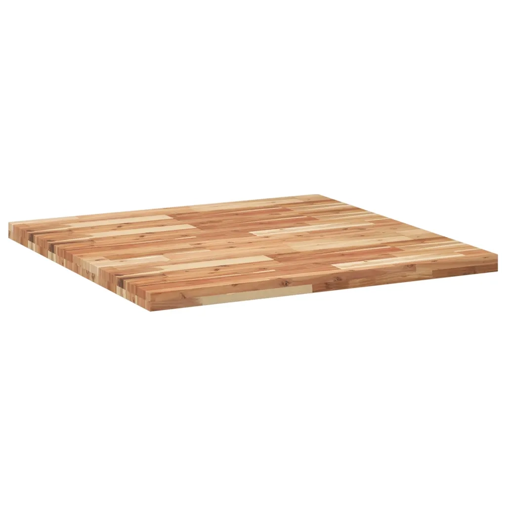 Piano Tavolo Quadrato 90x90x4 cm in Legno Massello di Acacia 4008729