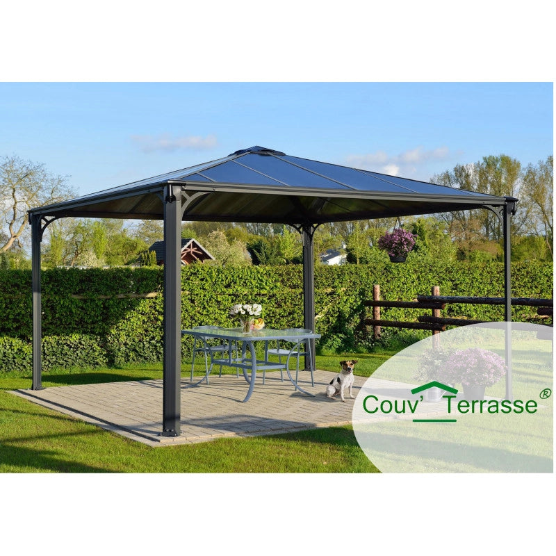 Tonnelle de jardin alu - 12,9mÂ² - GRIS