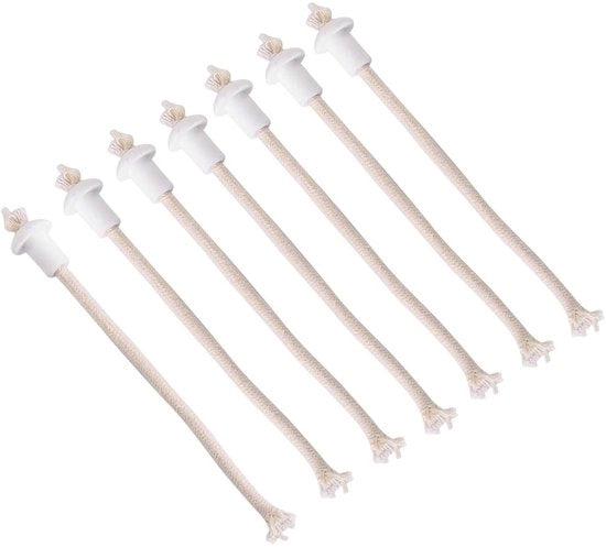 Sostegno per Bottiglie e Lampade a Olio - Materiale: Cotone e Ceramica - 7 Pezzi - Lunghezza del Cavo: 185 mm - Adatto per Bottiglie da Vino e Lampade a Olio