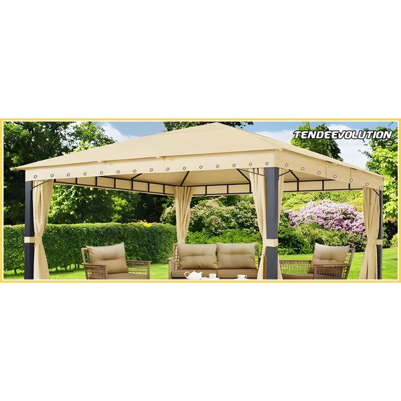 Telo PVC Impermeabile Marrone | Telone Occhiellato ogni 25CM 650g/mq | Copertura Esterna | 5x7m | Resistente Protezione Multiuso