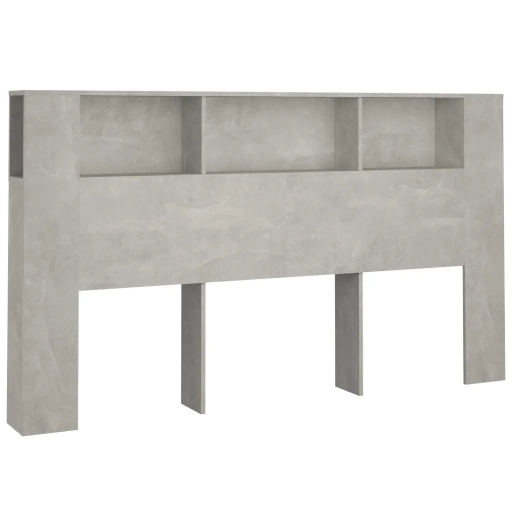 Testiera con Scomparti Grigio Cemento 180x18,5x104,5 cm 811947