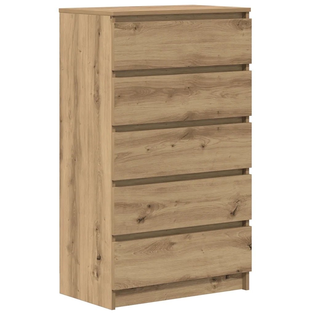 Cassettiera Rovere Artigianale 60x36x103cm in Legno Multistrato CFW2571837