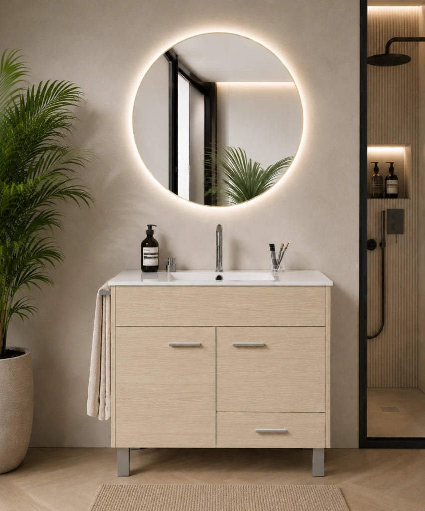 Mobile bagno con lavabo ORIGENBATH SAMOS senza specchio 100x45 cm estepa