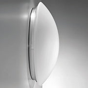 Bis ip44 parete/soffitto ø.400x130mm. triac 16,0w led 3000k-ip44-trasp.,vetro b.co