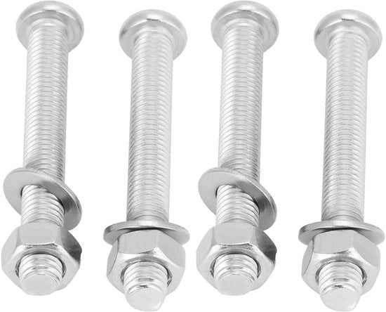 Set di riparazione per scala da bagno - Bucaneve di acciaio inossidabile/Attacchi - Viti a vite - 4x Bucaneve/4x Attacchi - 6,7 cm Lunghezza - 120 g Peso - Set di attacchi di fissaggio
