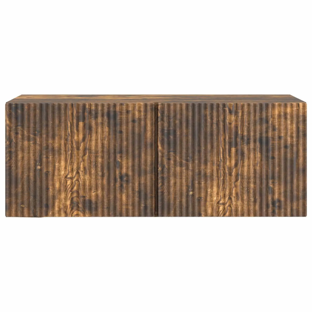 Mobile TV da Muro | Armadietto TV | Mobile Porta TV Rovere Fumo 78,5 x 31 x 30 cm