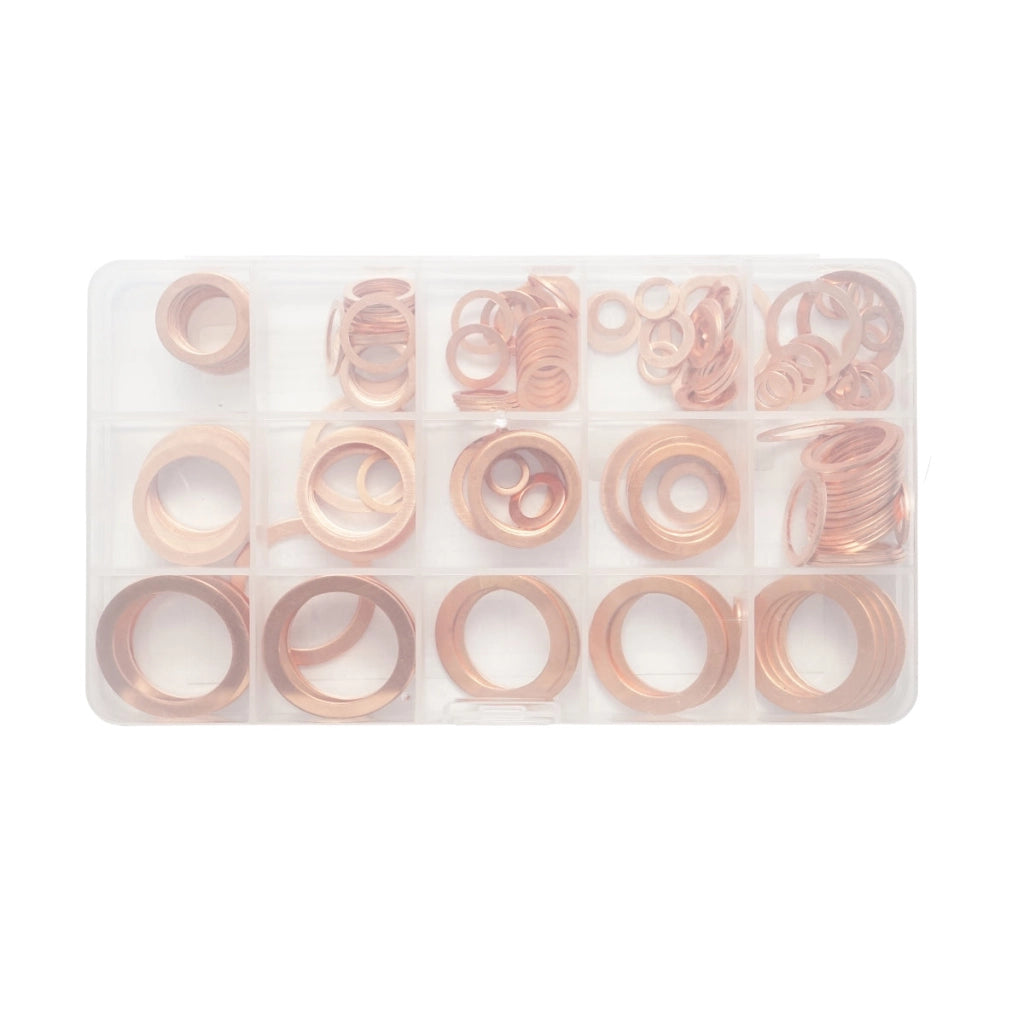 Grande set con rondelle di rame fi6 - fi24 180 pezzi