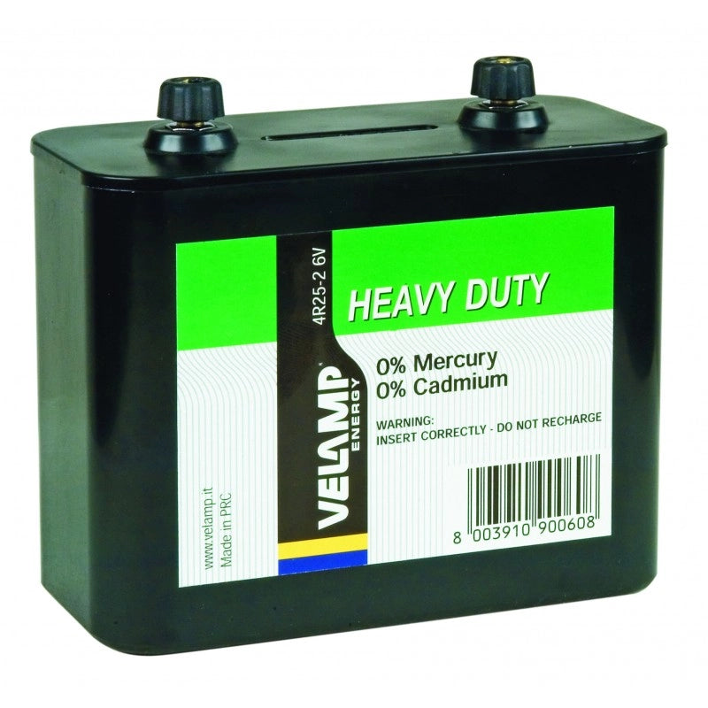 Batteria per lanterna zinco carbone 6V 4R25-2