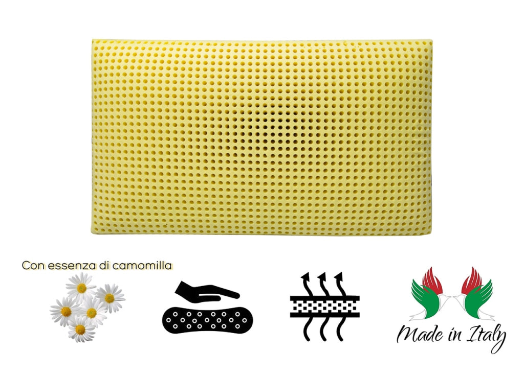 Guanciale Cuscino Letto Memory Anallergico Traspirante Sensation Camomilla