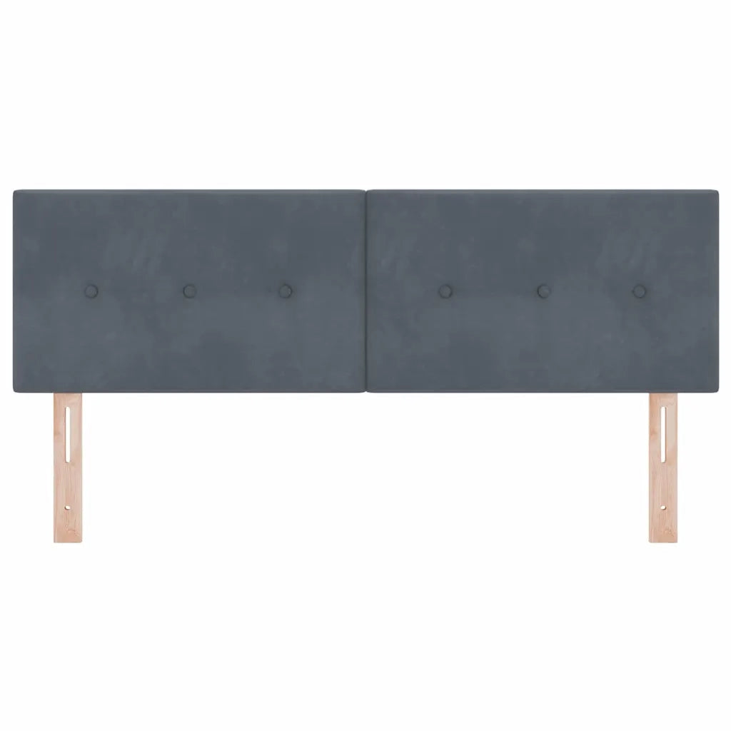Testiera LED con strisce LED Grigio 144 cm Velluto 3338130