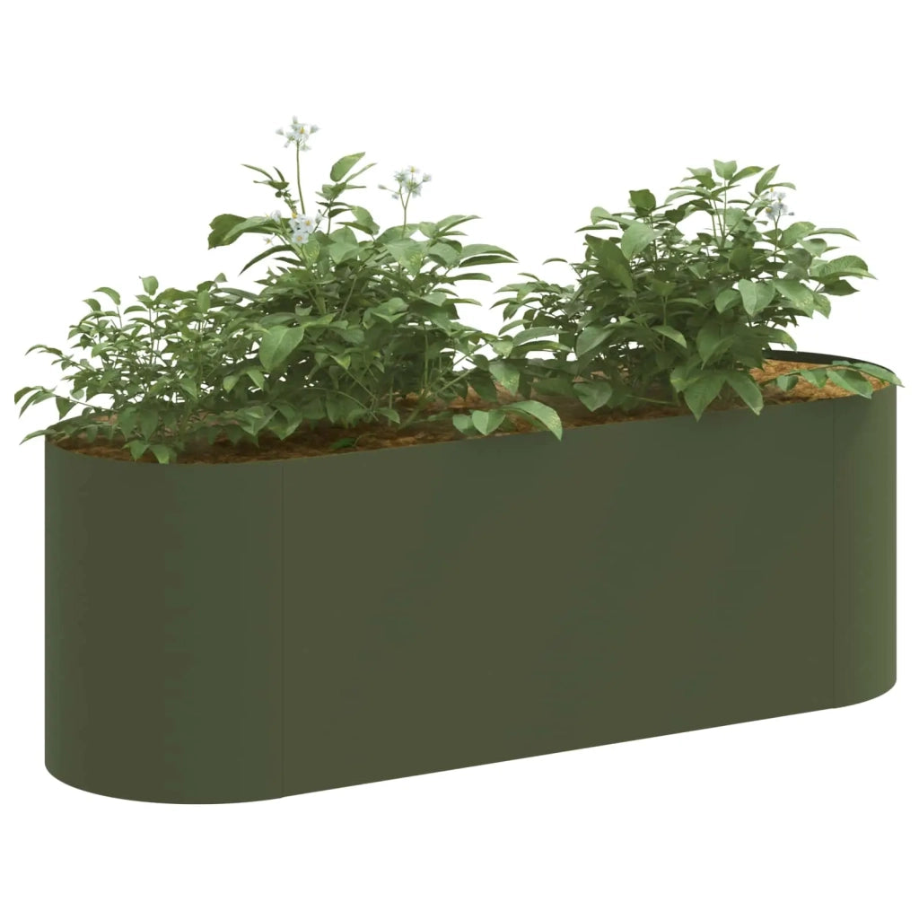 Letto rialzato da giardino Verde Oliva 120 x 40 x 40 cm 8011687