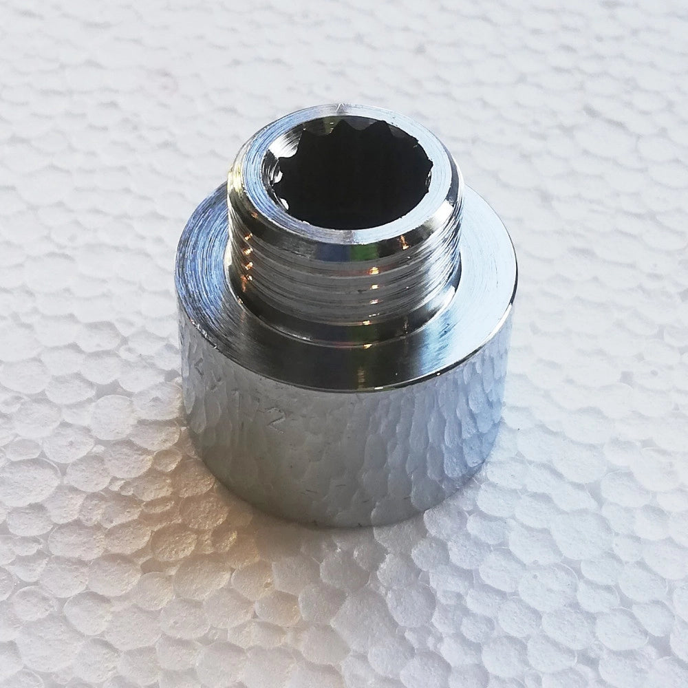 Prolunga ridotta da f 3/4''x m 1/2'' in ottone cromato