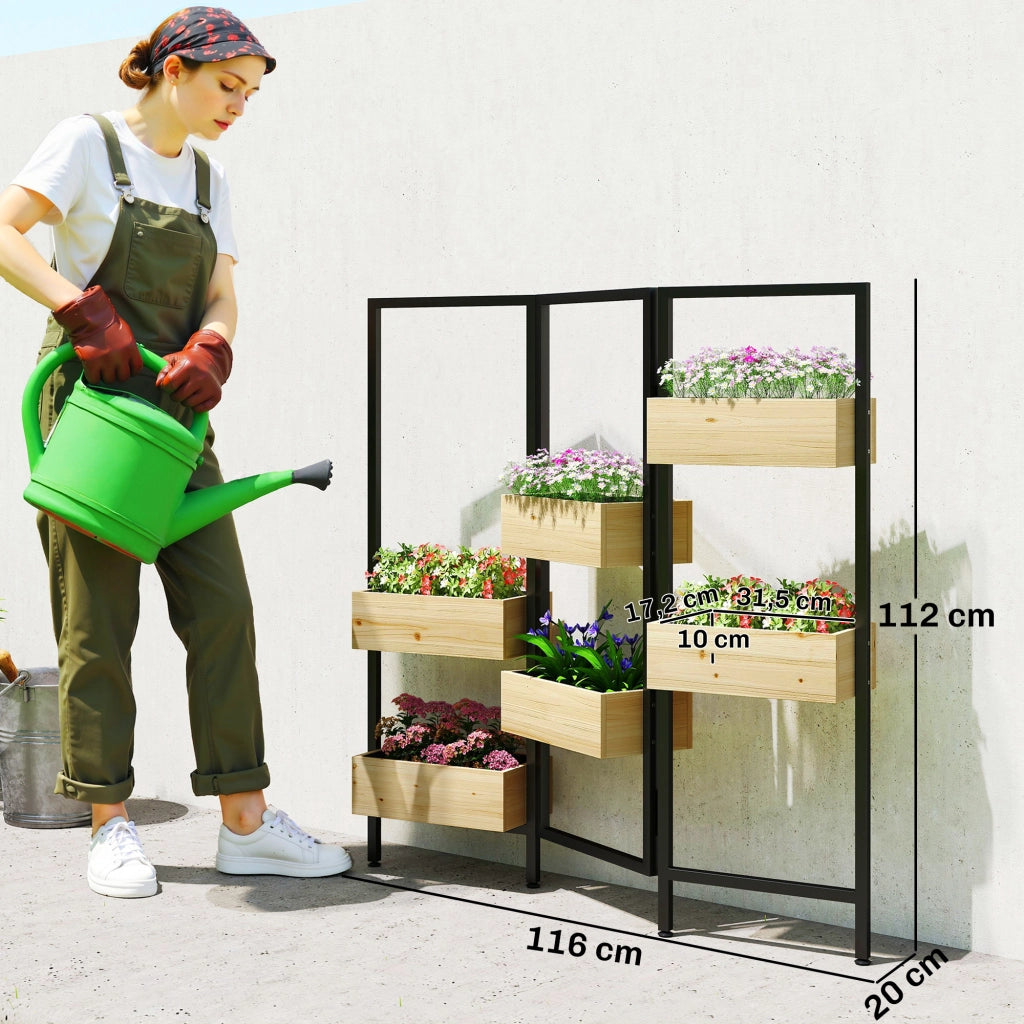 Fioriera con griglia pieghevole ¨C Zephmum ¨C Verde 6 pezzi