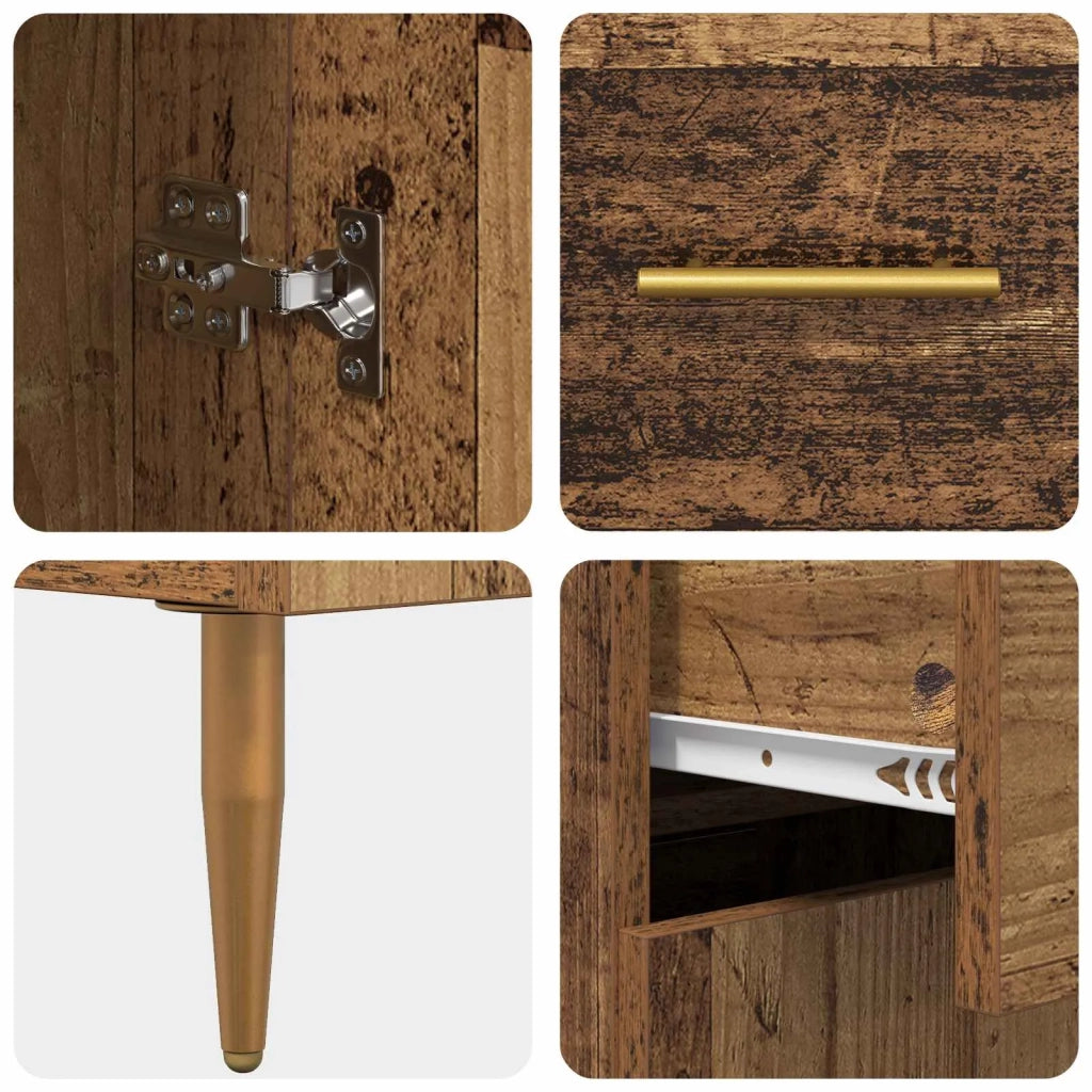 Credenza | Madia | Buffet da pranzo | Armadio da pranzo Legno vecchio 69,5 x 34 x 90 cm Legno multistrato