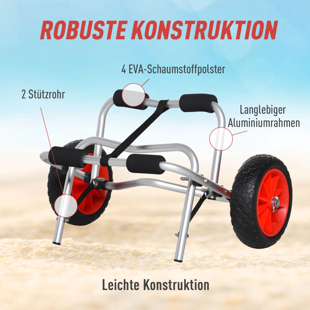 Carrello pieghevole per Kayak Canoe Surf ¨C zephmum ¨C Grigio 68x44.5x40 cm