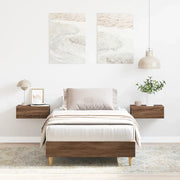 Giroletto senza Materasso-Struttura Letto Rovere Marrone 100x200 cm Truciolato 207727