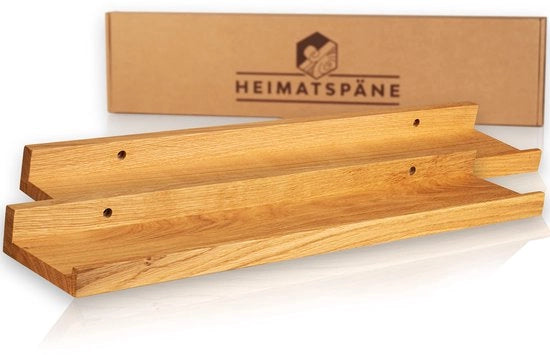 Set di chiodi per pareti in legno di 2 tavole da dipinto 60cm – legno di quercia reale, tavole in legno inclusi viti di copertura in legno reale – parete in legno manuale, tavola in legno di quercia reale di massa.